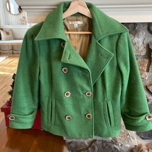 CAbi Kelly green peacoat, classic piece.